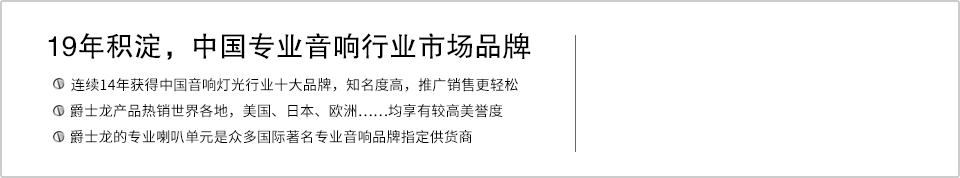 19年积淀，中国专业音响行业市场品牌